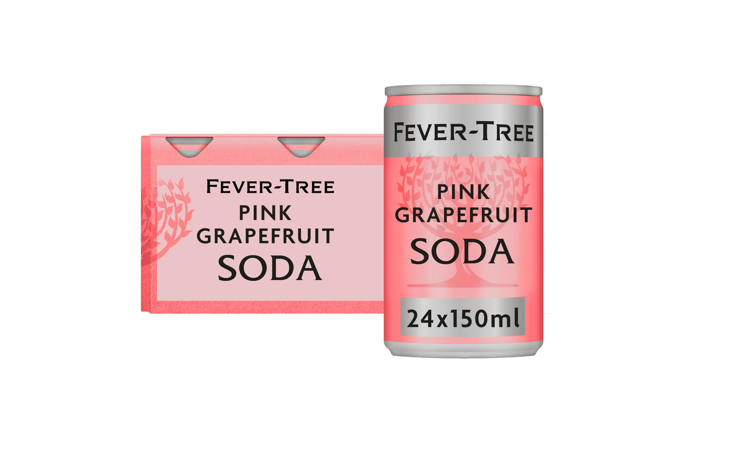 FEVER-TREE Pink Grapefruit Soda 6x150ml (Pack of 4, Total 24 Cans)