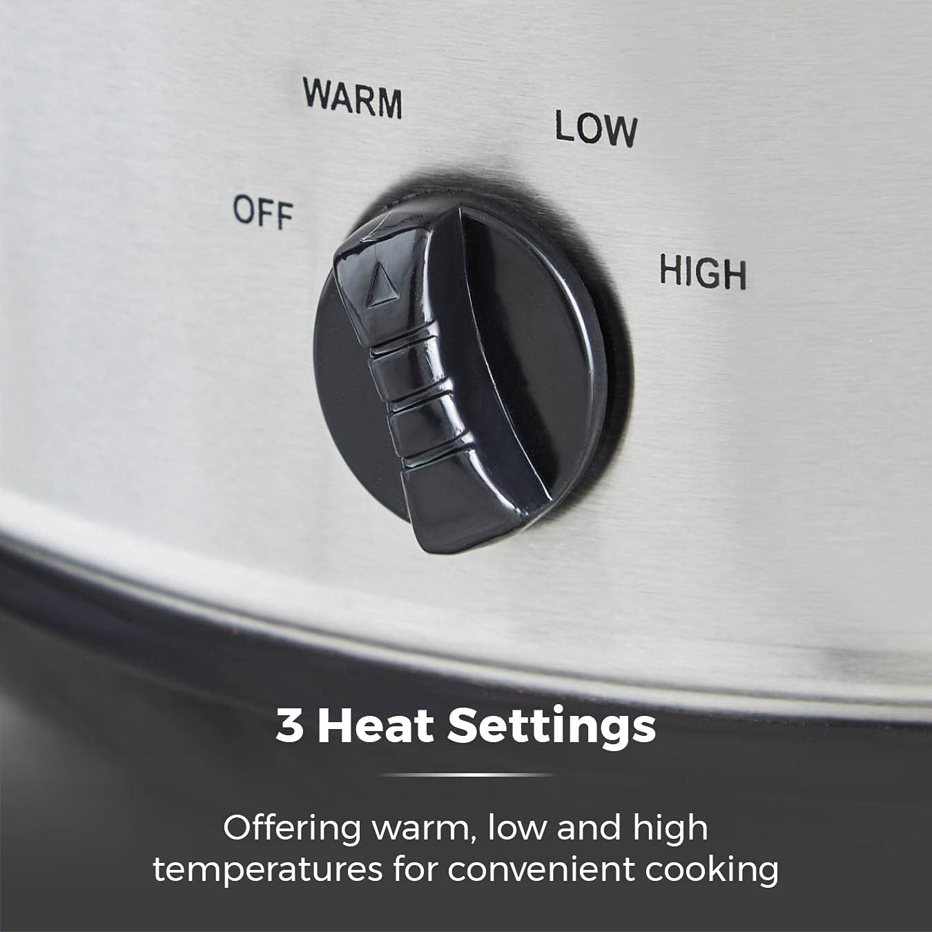 Tower T16040Y Slow Cooker with 3 Heat Settings and Removable Dishwasher Safe Crock Pot, 6.5 Litre, 300W, Stainless Steel