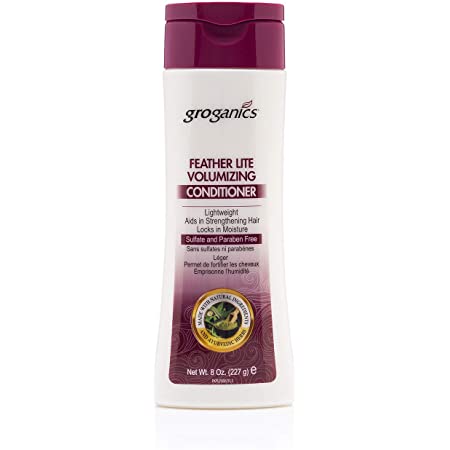 Groganics Feather Lite Volumizing Conditioner: Adds Weightless Volume & Fullness for Fine, Limp Hair 237ml