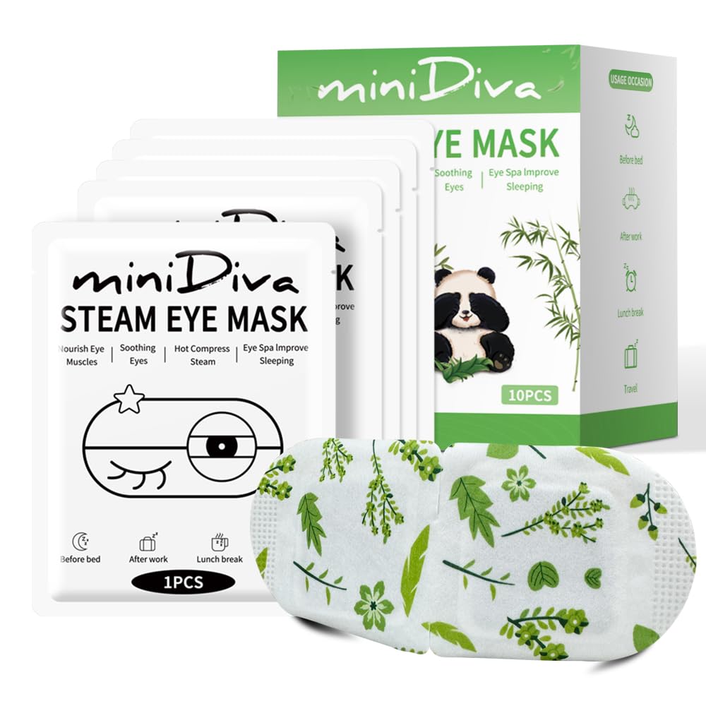 Minidiva Steam Eye Mask for Dry Eyes, 30Pcs Self Heating Spa Warm Eye Mask Relax Sleep Mask, Disposable Heated Eye Mask for Dark Circles Eye Fatigue,