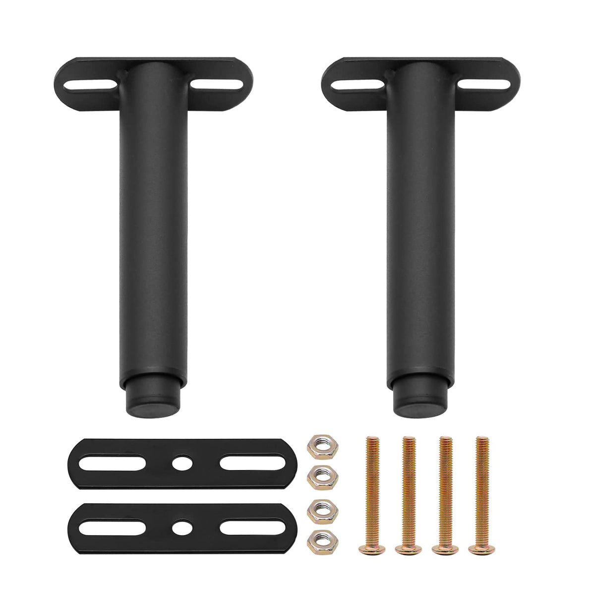 Hoypeyfiy 2pcs Bed Adjustable Furniture Legs Metal Support Foot Retractable Heavy Duty Bed Center Frame Slat Support Leg for Bed Cabinet Sofa Frame