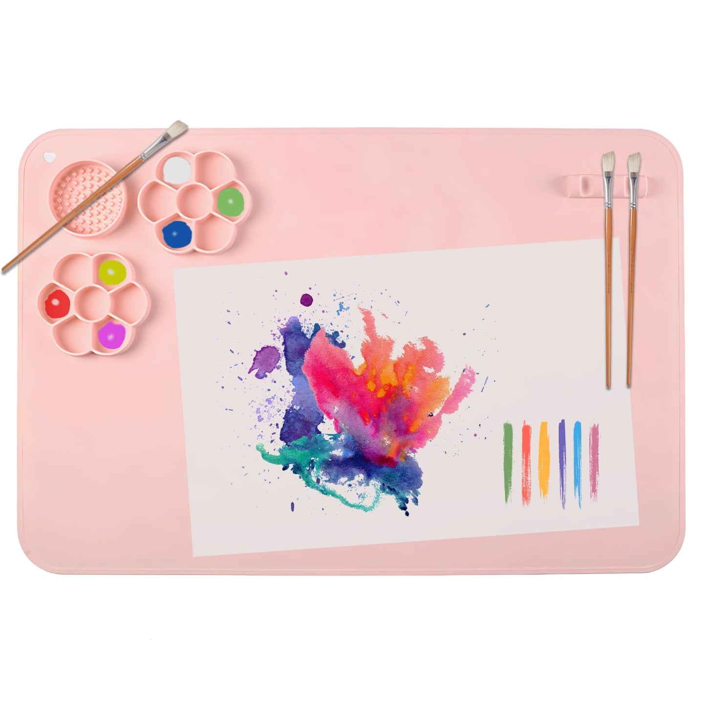 SOQKEEN Silicone Craft Mat, 24"?16" Reusable Craft Sheet for Painting, Watercolour, Clay & DIY Projects