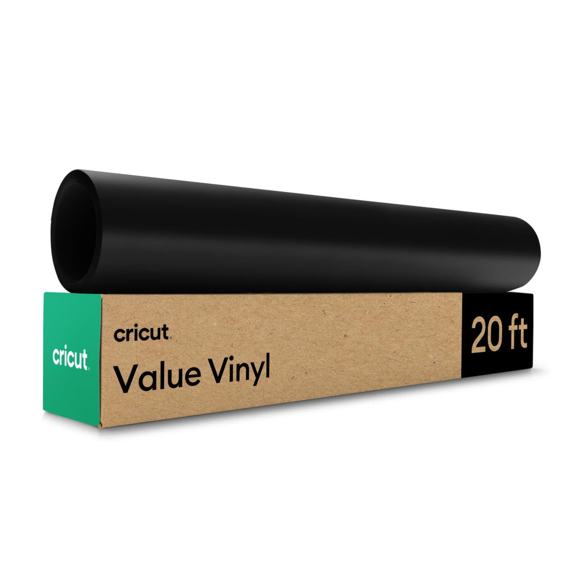 Cricut Value Vinyl | 30.5 cm x 6.1 m (12" x 20 ft) | Self Adhesive Permanent Vinyl for All Cricut Cutting Machines | Black