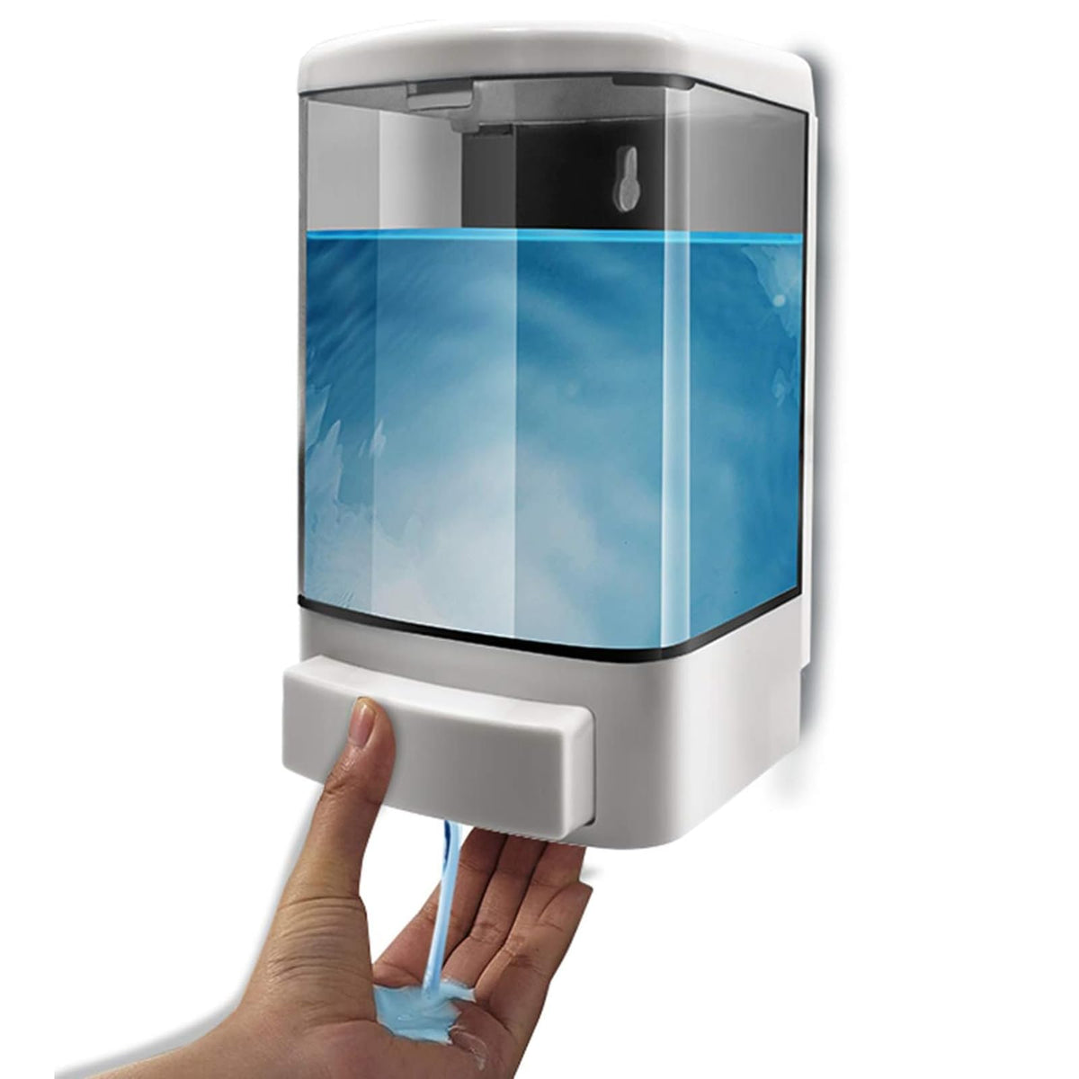 Bulk Fill Soap Dispenser Wall Mounted, GreeSuit 1000ML Manual Plastic Dispenser Soap Pump Shampoo Conditioner Shower Gel Chamber for Bathroom or