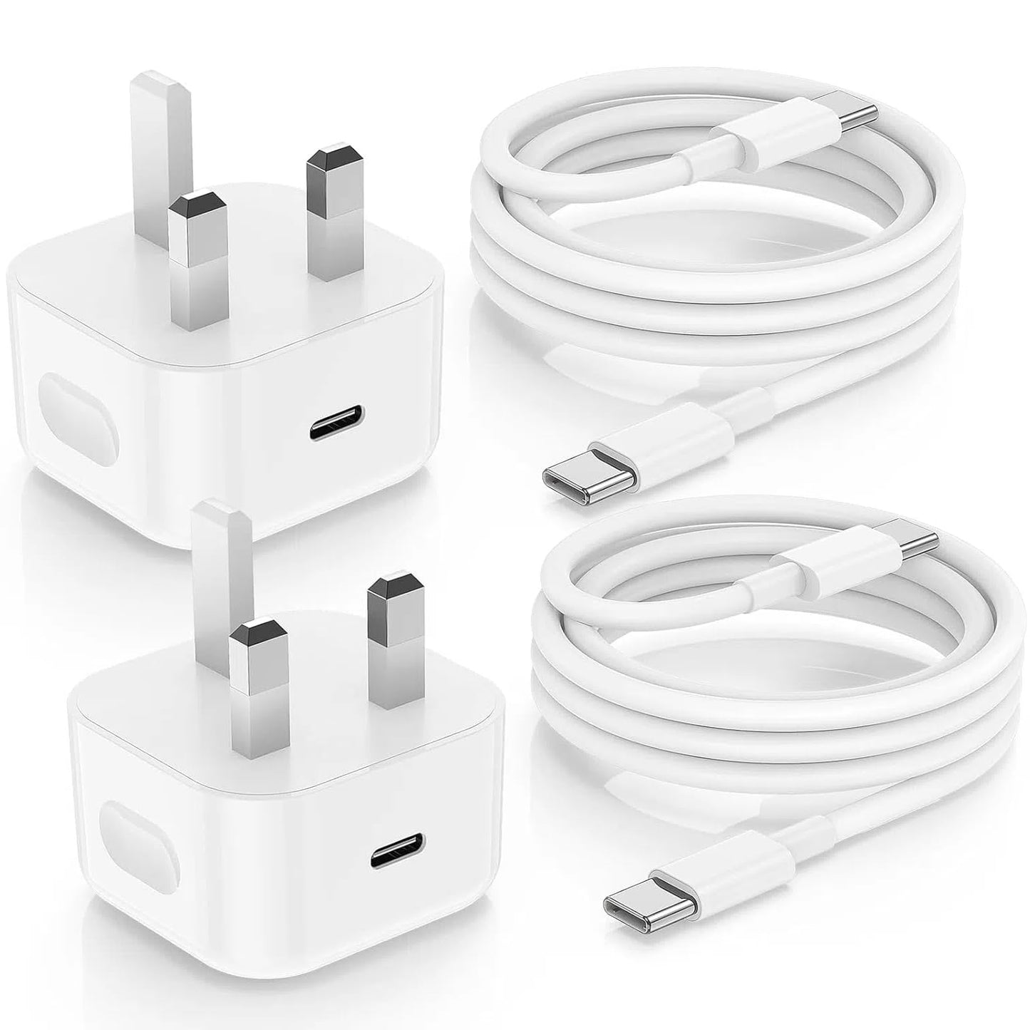 iPhone 17 16 15 Fast Charger, 2Pack USB C to USBC Charger Cable 2M with Type C Charging Plug for Apple iPhone 17 Pro Max/17 Air/16 Pro/15 Plus/15 Pro