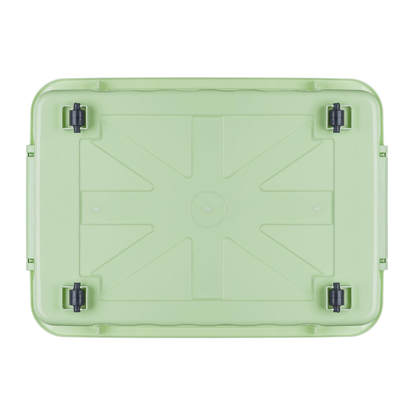 Cetomo 80L*4 Storage Boxes with Lids, Plastic Storage Box with Wheels and Secure Side Latches, Stackable & Nestable Organizer for Home, Office