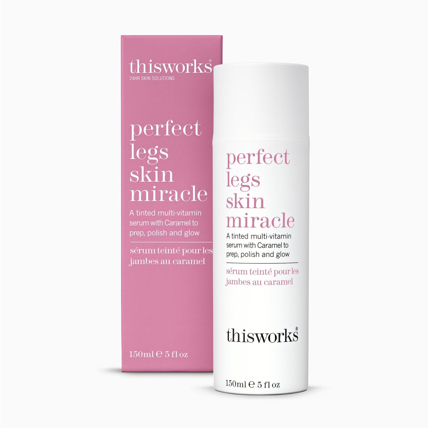 This Works Perfect Legs Skin Miracle, 150 ml - Multi-Vitamin Enriched Tinted Serum for a Natural Glow for All Skin Tones - With Vitamin C, Caramel and