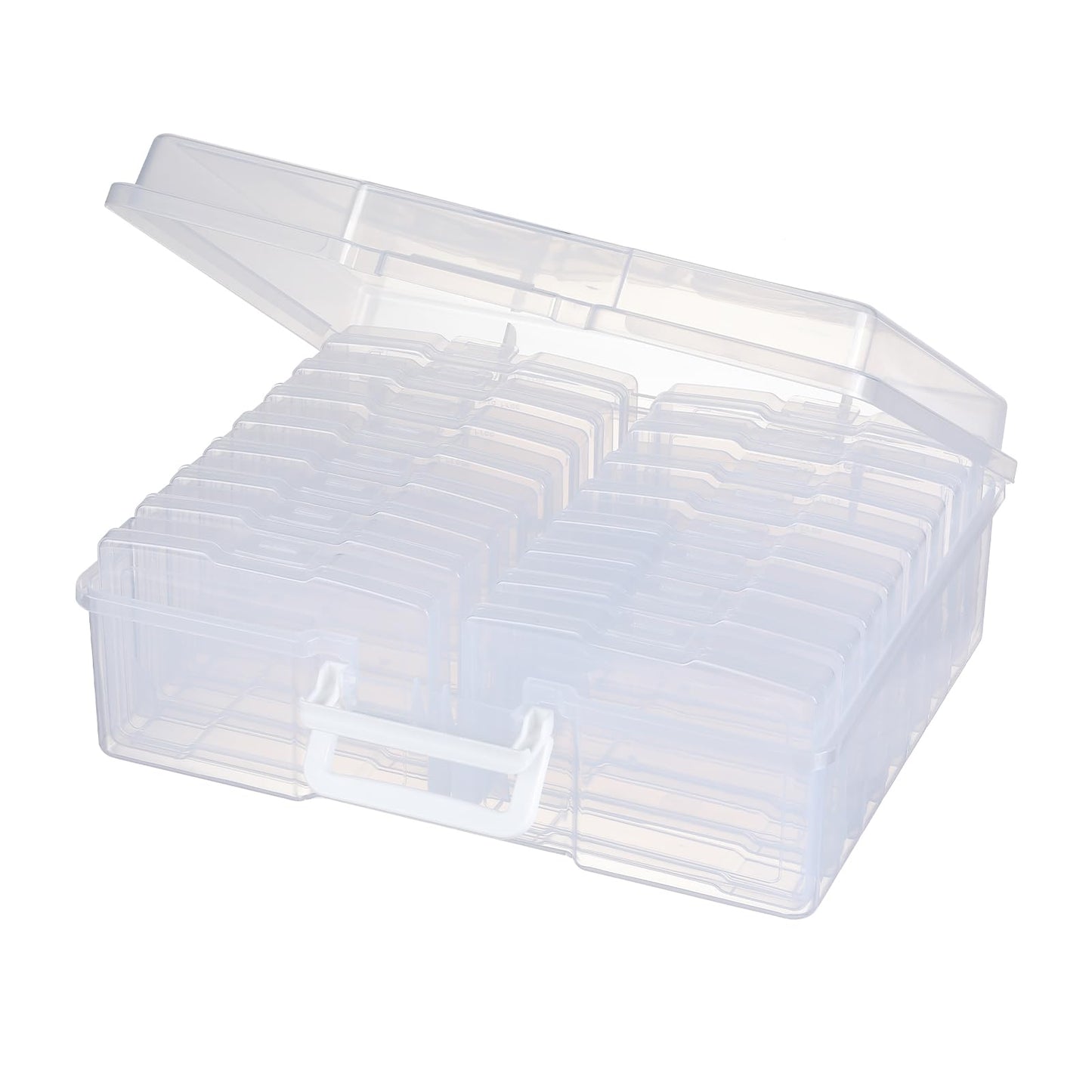 Novelinks Photo Case 4" x 6" Photo Box Storage - 16 Inner Photo Keeper Photo Organizer Cases Photos Storage Containers Box for Photos (Clear)
