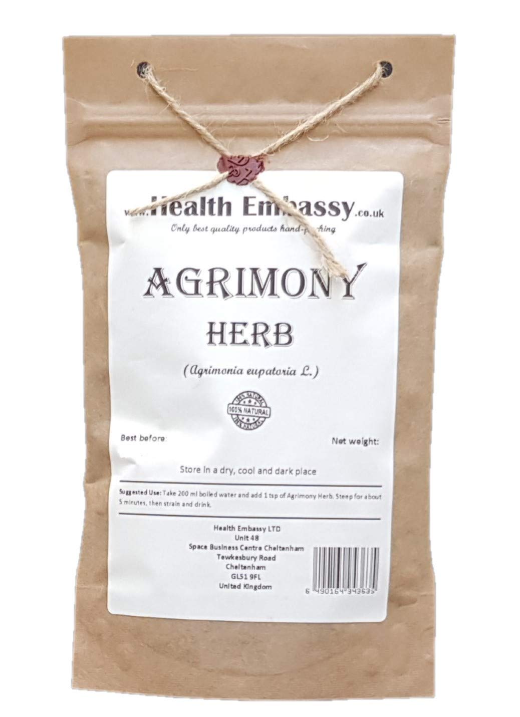 Health Embassy Agrimony Herb (Agrimonia eupatoria L), 100 g