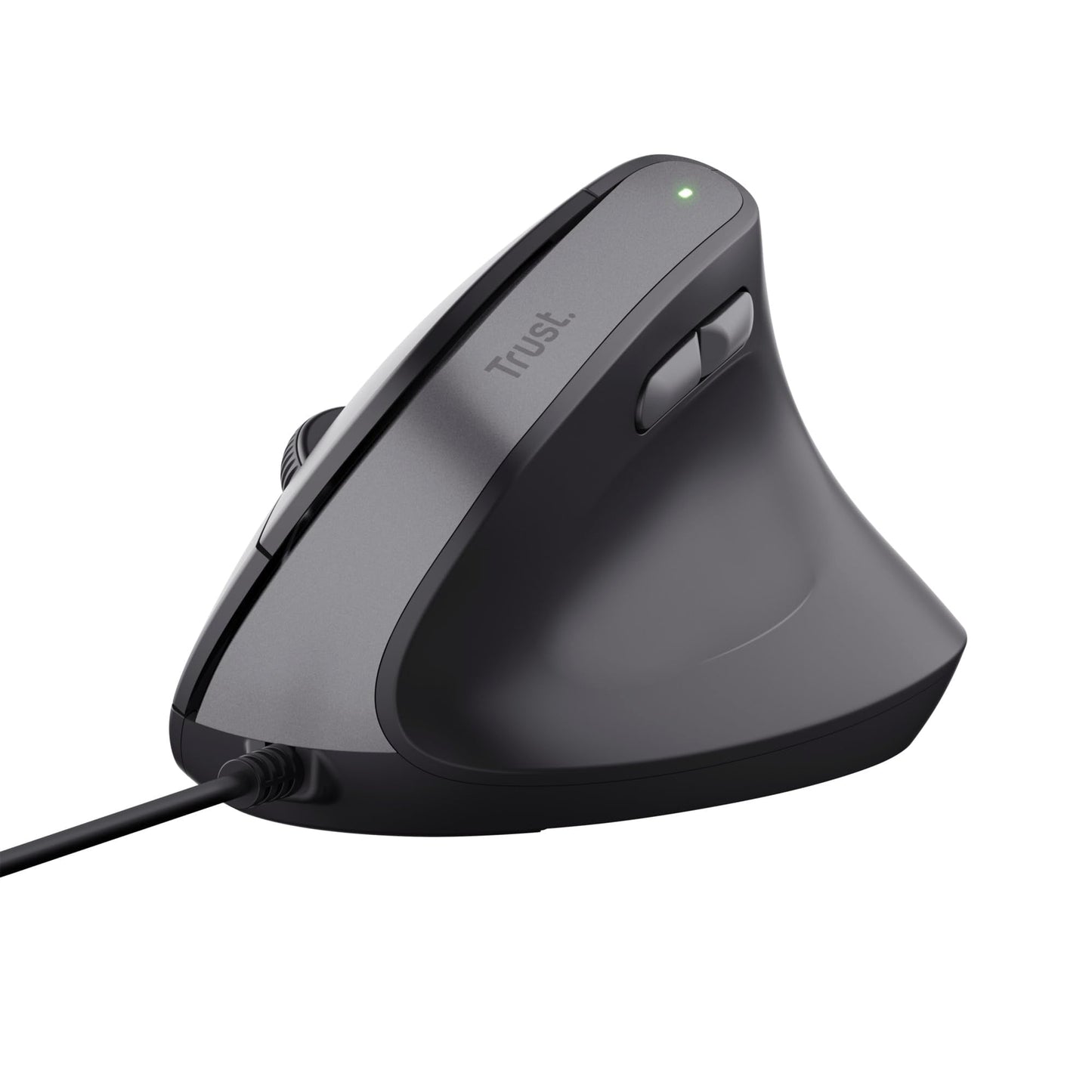Trust Yuno Ergonomic Mouse, Wired Vertical Mouse for Right-Handed User with 1,5m USB Cable, Adjustable DPI (800-2400), Optical Sensor, 6 Buttons, 60%