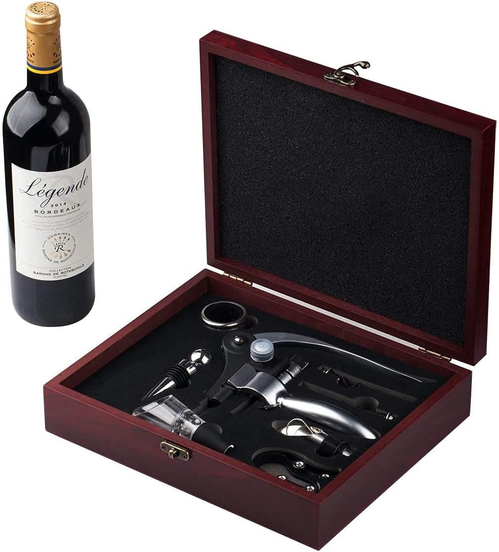 Cooko Wine Opener Set, Manual Corkscrew with Aerator and Spout, New but open scruffy box