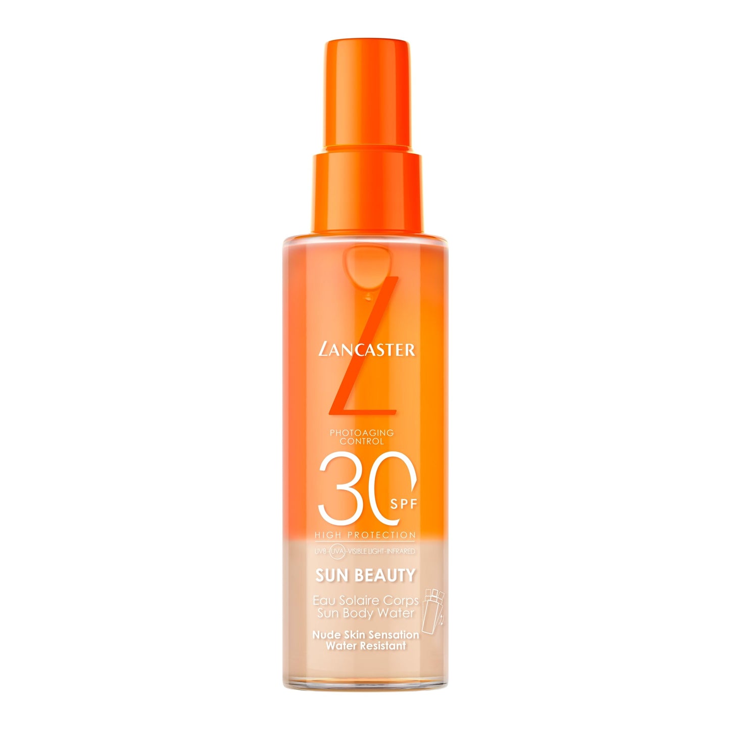Lancaster Sun Beauty Body Water SPF30 100ml, Photoaging Control, Nude Skin Sensation, Broad Spectrum Sun Protection, Water and Sweat Resistant Spray,