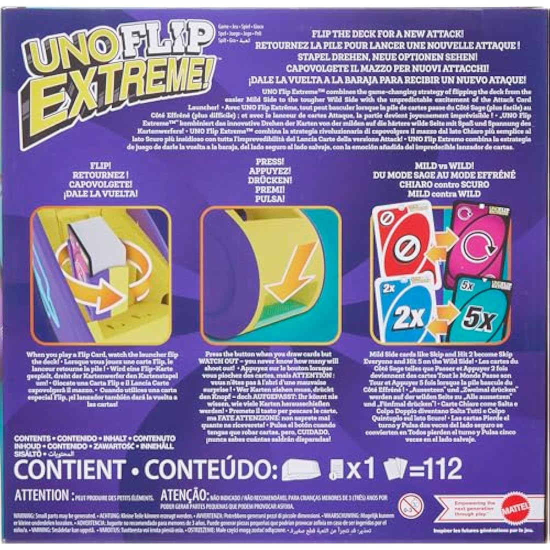 UNO Flip Extreme Card Game for Kids, Adults & Family - Combines UNO Flip & Extreme in One Game! - JCH61