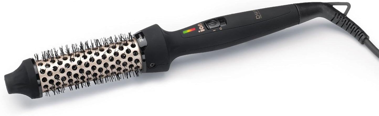 Diva Pro Styling Ceramic Hot Brush 30mm PRO314, New but open box
