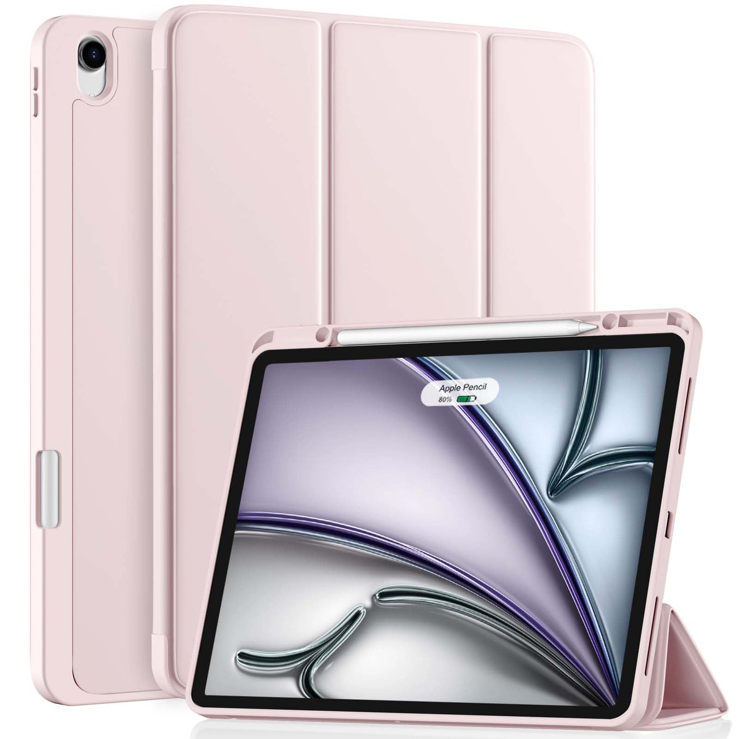 Vobafe Case for iPad Air 13 Inch M3/M2 (2025/2024) with Pencil Holder, Slim Folio Stand Protective Tablet Cover, Multi-Angle Viewing, Auto Wake/Sleep,