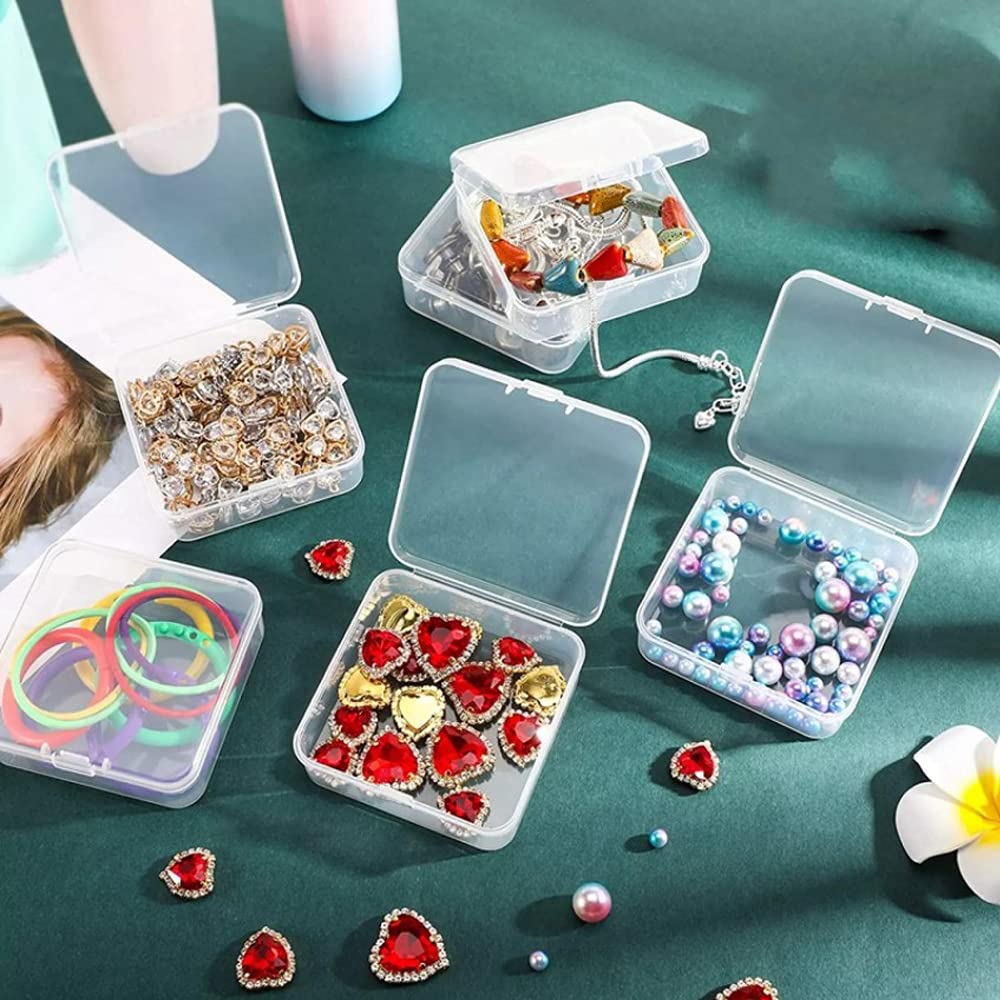 WYAN 15 Pack Square Clear Plastic Storage Containers Box with lids