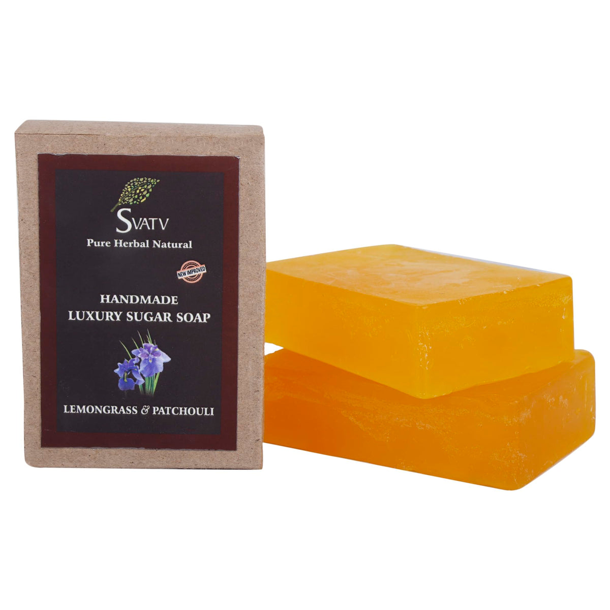 SVATV Soap Mango & Shea Butter - Best Exfoliating Bar, Traditional Ayurvedic Herbal Soap For All Skin Type - 125 Grams x 2 Bars