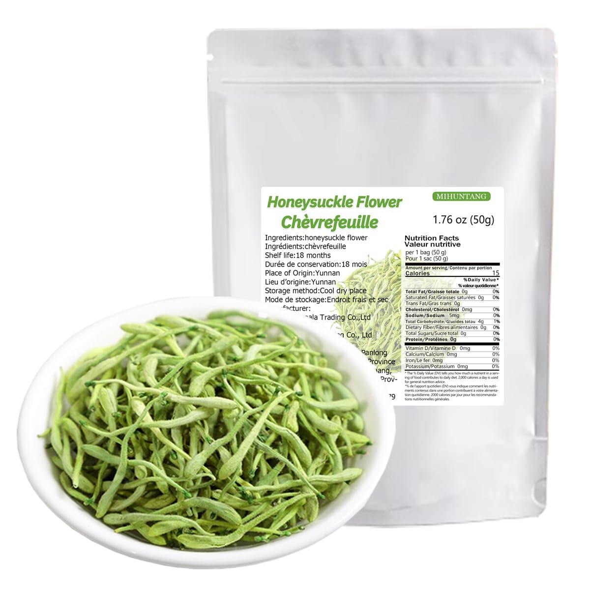 Honey suckle dried herbal tea 1.76 oz honeysuckle health herbs ????50g