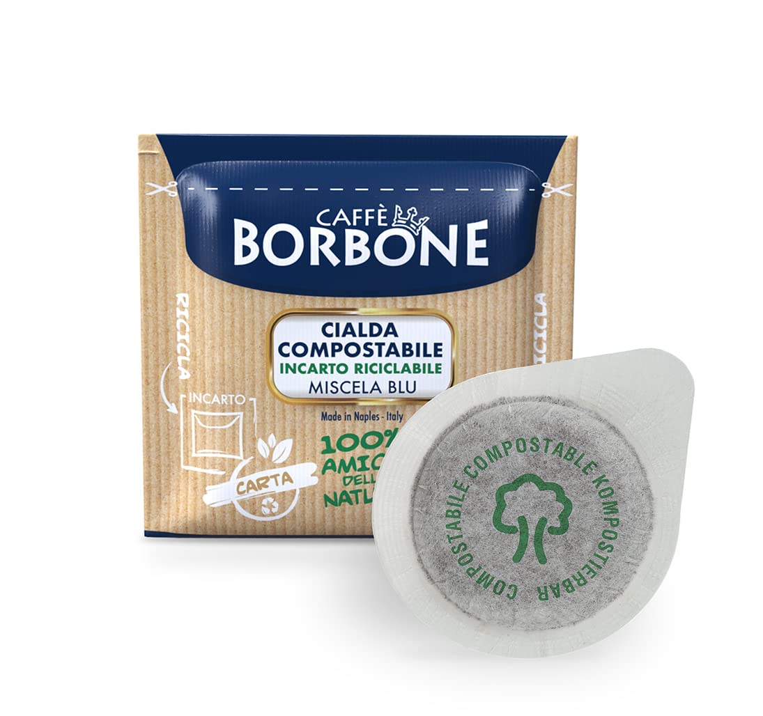 Caff? Borbone Compostable Pod, Blue Coffee Blend - 150 Pads - Compatible with ESE System Paper Pads 44 mm