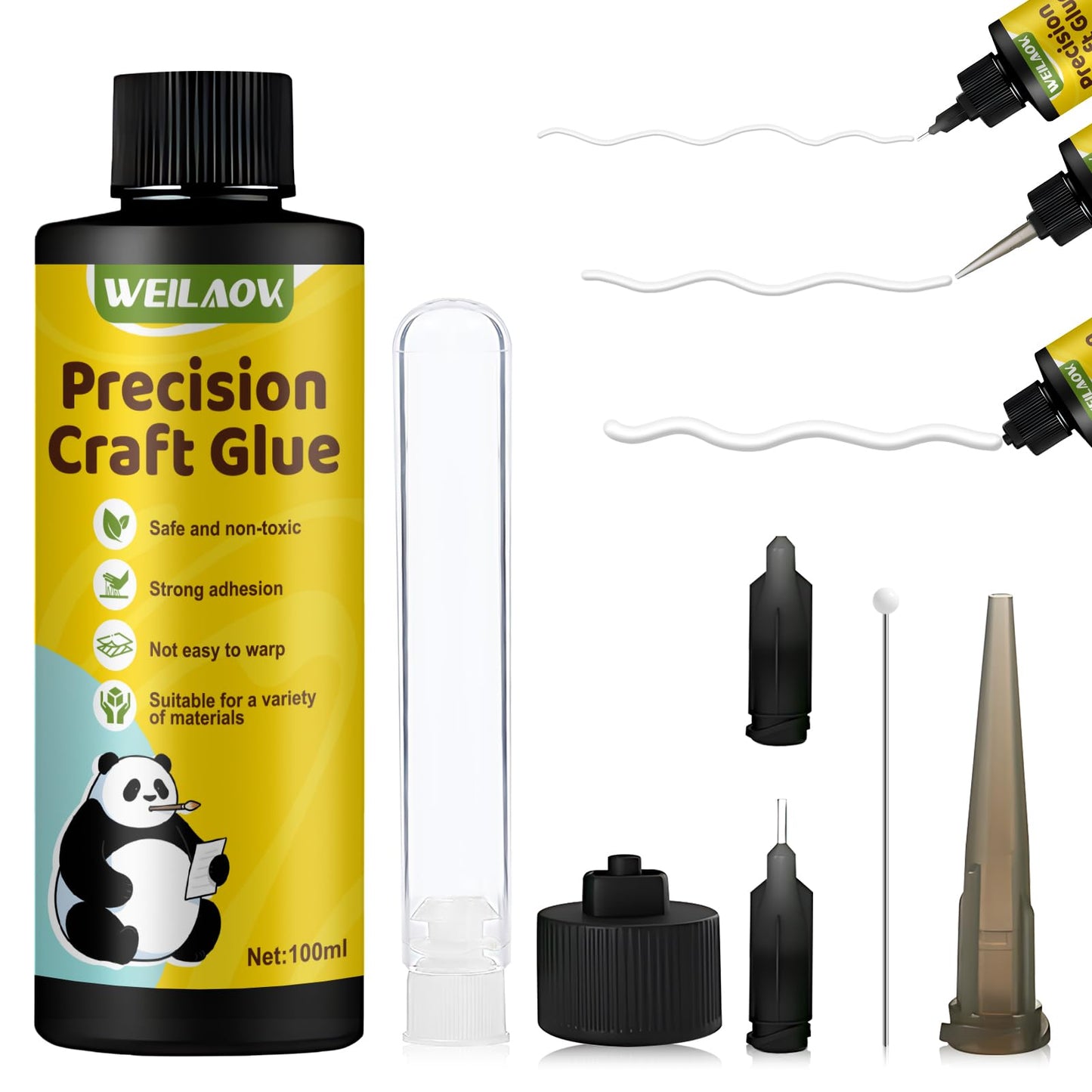 WEILAOK Glue for Crafting, Craft Glue Strong, PVA craft glue, Dries Clear And Resists Wrinkling and Clumping, craft glues Making It Perfect for