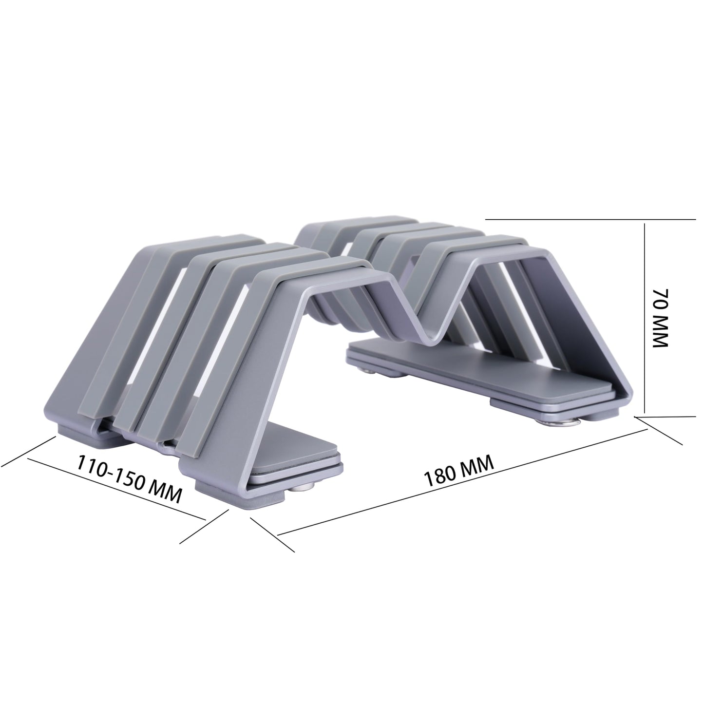Psitek Adjustable Dual Vertical Laptop Stand Holder - Supports 2 Devices 6061 Aluminum, Universal Fit for All Laptops - Fashion Design