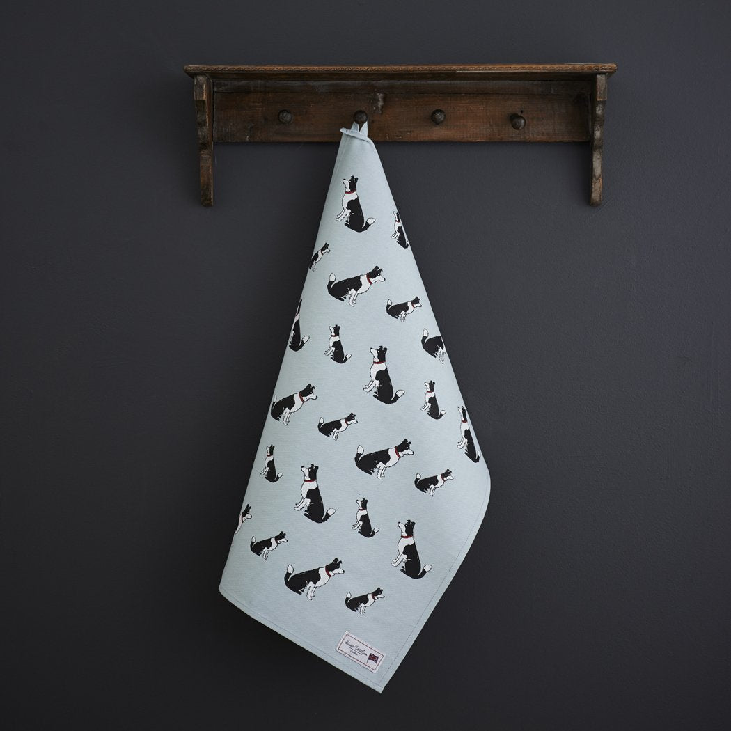 Sweet William Border Collie Tea Towel