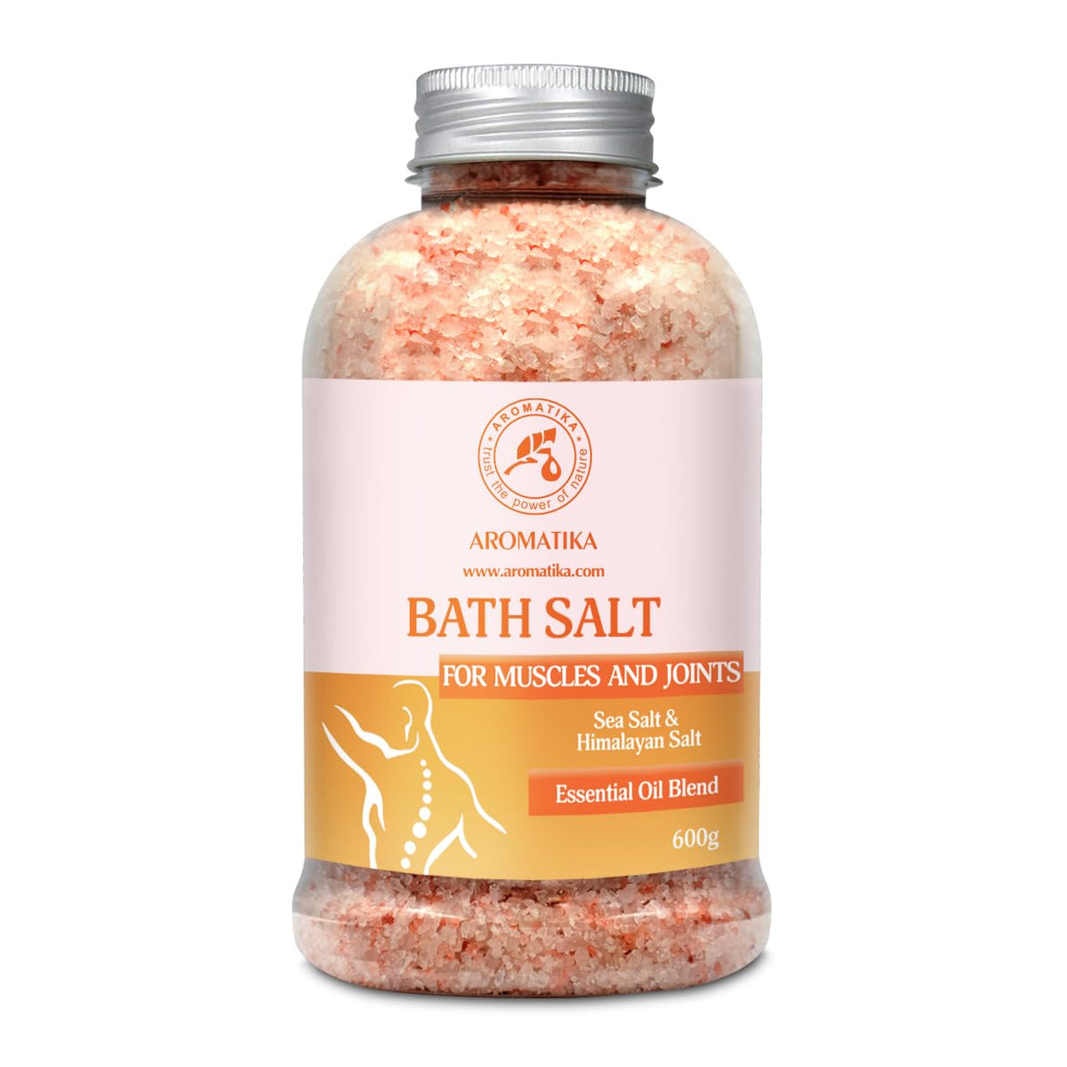 Joint & Muscle Bath Sea Salts 600g - w/Essential Oils Lavender & Sage & Rosemary - Natural Bath Sea Salts - Soothes Aching Tired Muscles - Detoxifies