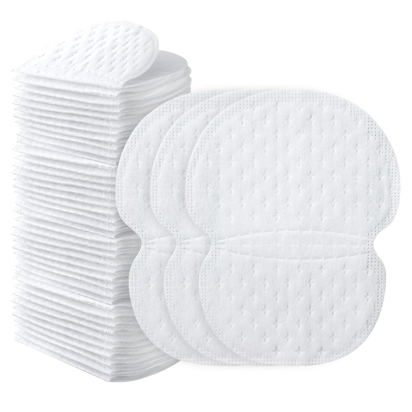 Huakaile 100 Pcs Underarm Sweat Pads, Lightweight Armpit Sweat Pads for Women Men Cloth Dresses, Absorbent Under Arm Sweating Guards Protection