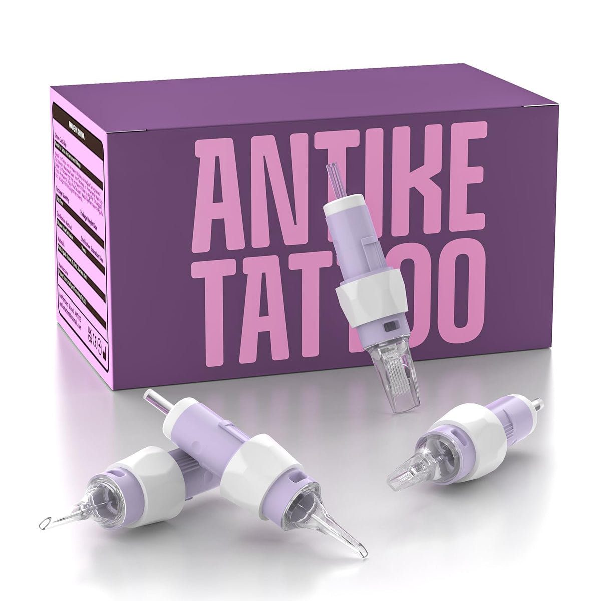 ANTIKE 50Pcs Mixed Tattoo Cartridge Needles Disposable Tattoo Needle # 12 Standard Round Liner Curved Magnum Shader 3RL 5RL 7RL 9RM 15RM Finger Ledge