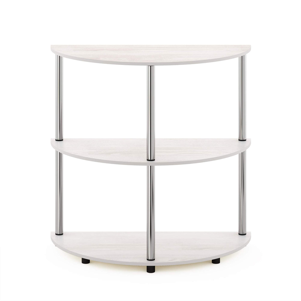 Furinno Frans Turn-N-Tube Half Round Console Table, White Oak