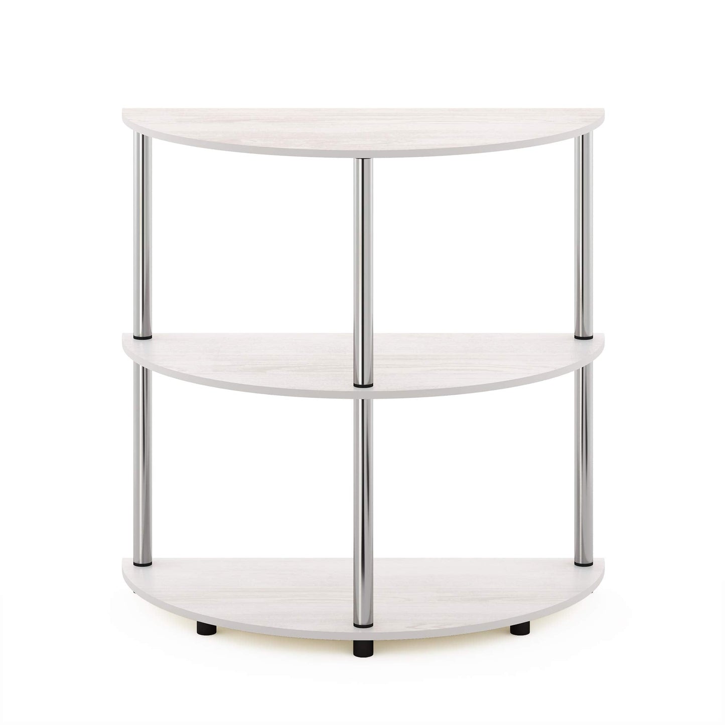Furinno Frans Turn-N-Tube Half Round Console Table, White Oak