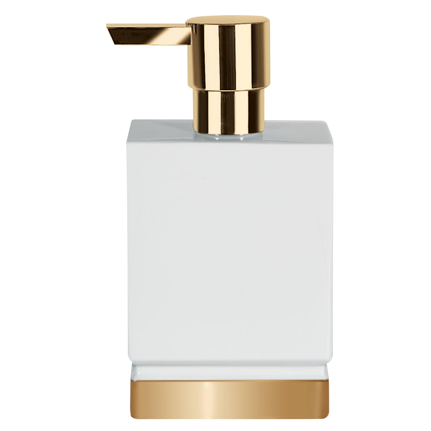 Spirella Porcelain Roma Soap Dispenser, White/Gold