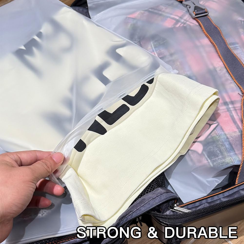 Zip Lock Bags, 20Pcs 40x30cm Clothes Bags, Hospital Bag Organiser Pouches