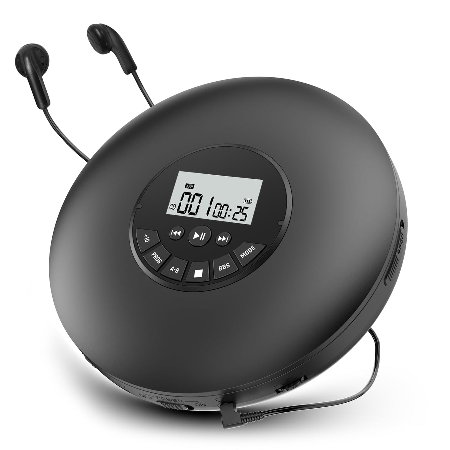 Arafuna Portable CD Player-Compact Discman CD Player-Personal Music Player with CD-R & CD-RW Playback Anti-Skip Protection, Programmable Tracks -