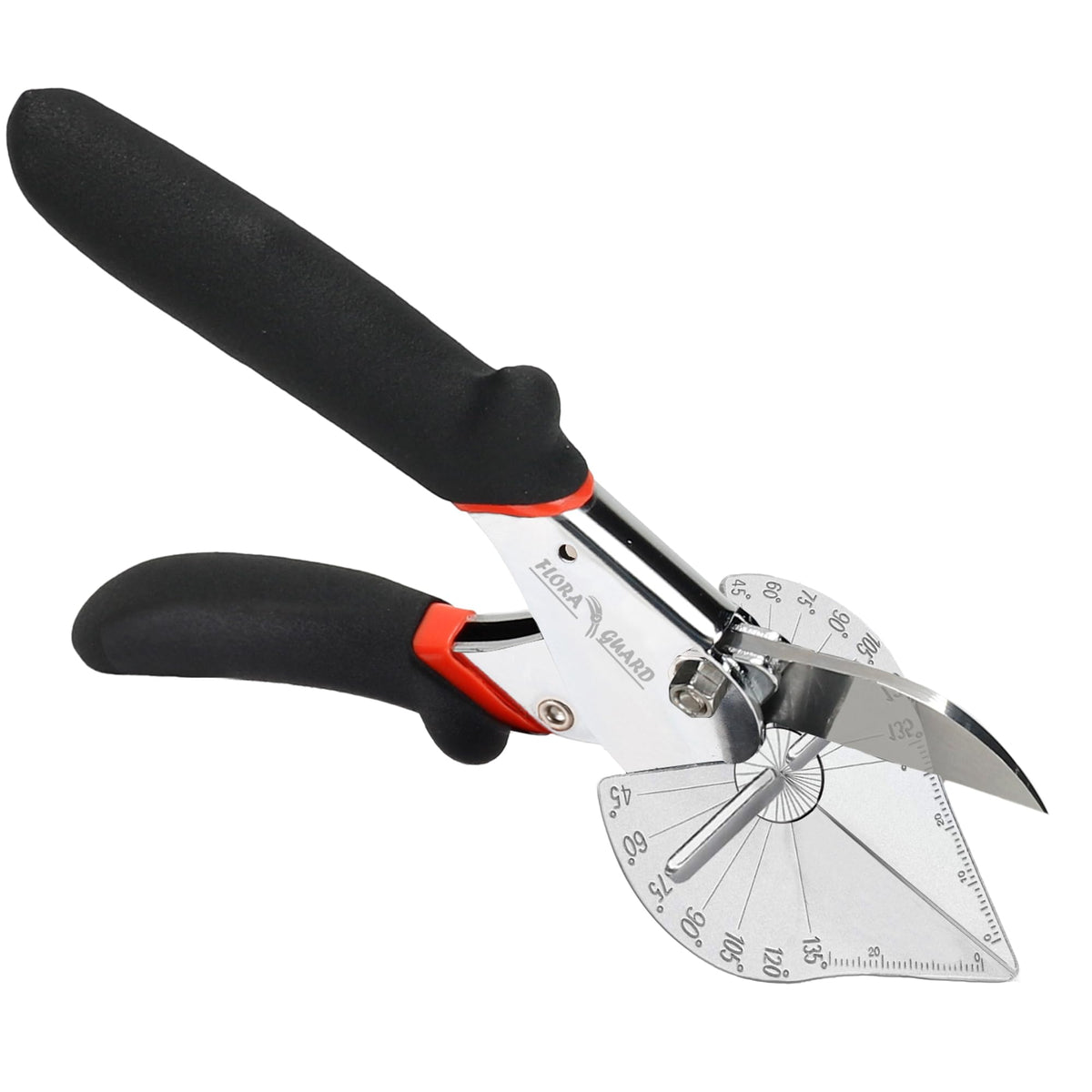 FLORA GUARD Miter Shears - 45 to 135 Degree Multi Angle Trim Cutter, Gasket Shear for Cutting Soft Wood, Plastic, PVC and More (JDJ-4001)
