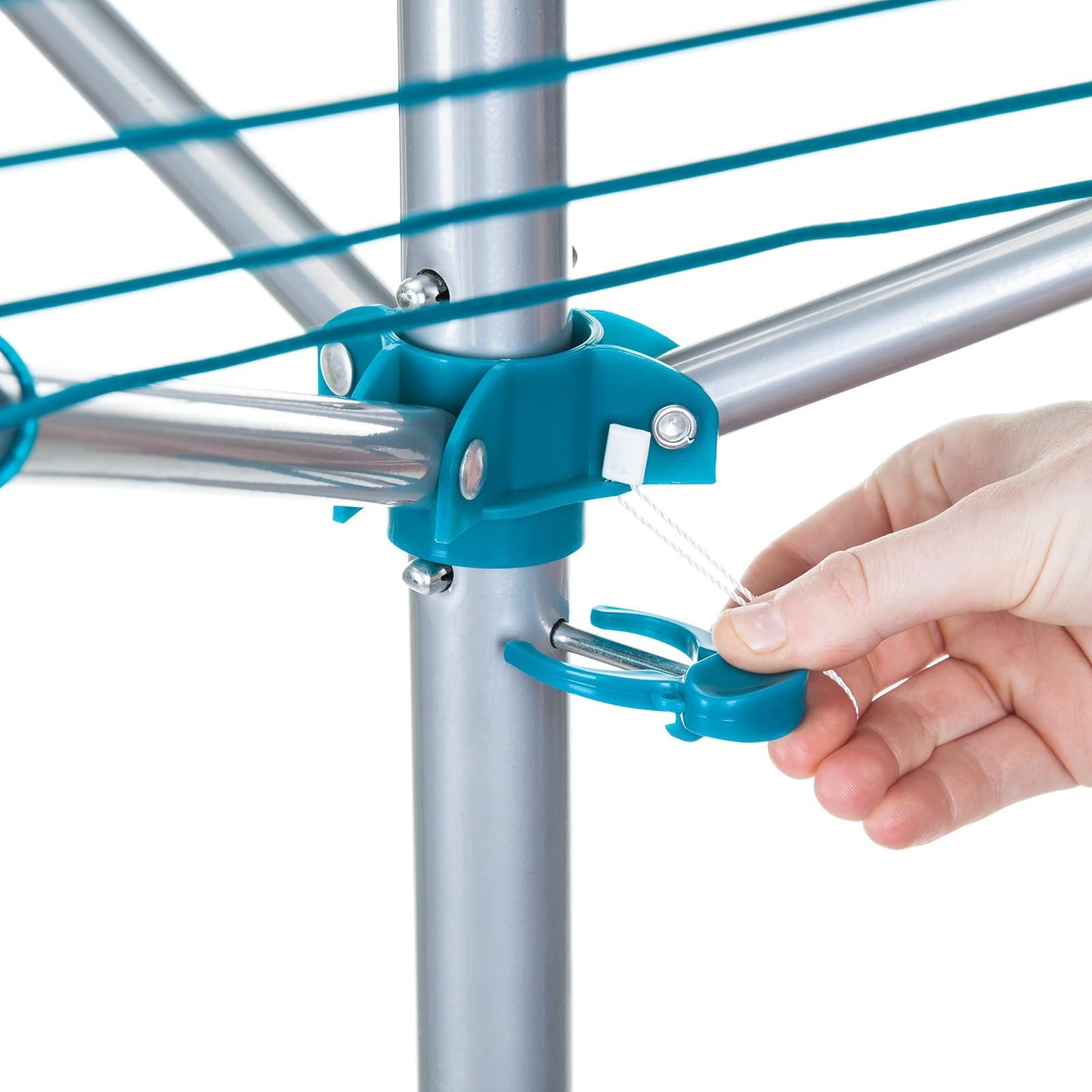 Minky Freestanding Portable Rotary Airer Washing Line for Indoor, Outdoor, or Camping Use, Silver