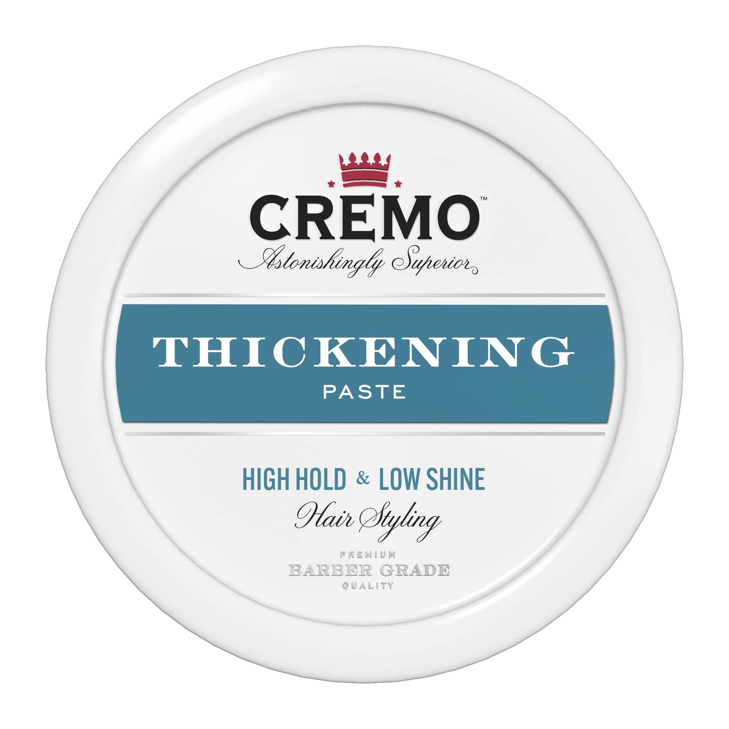 Cremo Thickening Hair Styling Paste for Men, Hair Paste for High Hold and Low Shine, 113 g