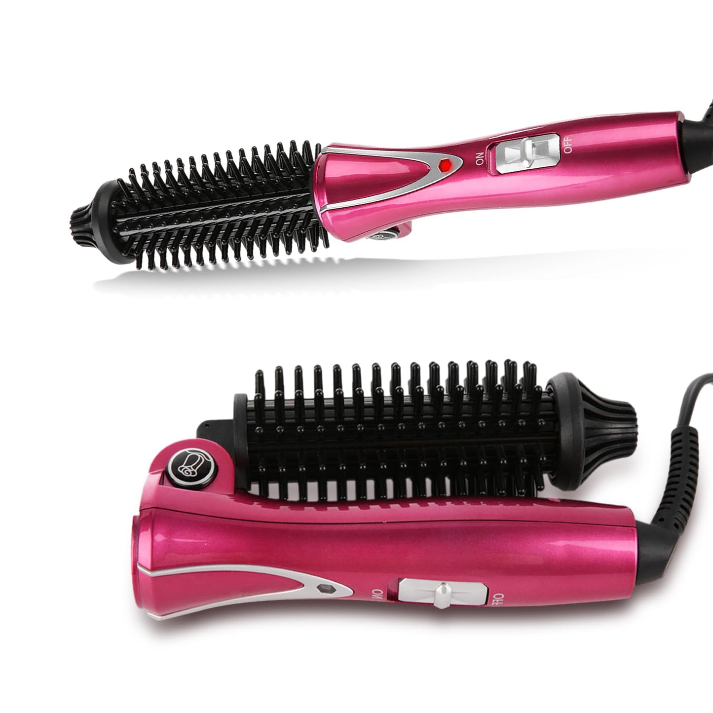 Curling Wands Brush, Professional Anti-Scald Hair Waver Instant Heat Up Multi Stylers Brush with Ceramic Glaze Hair Care for Long/Short Hair (UK Plug