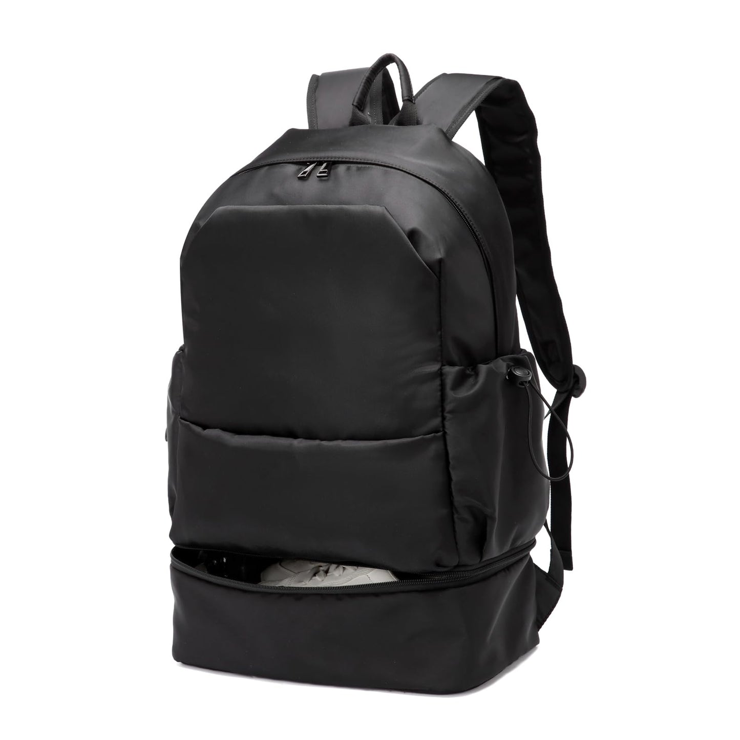 seyfocnia Gym Backpack for Men, Waterproof Travel Backpack with Shoe Compartment, Lightweight Sports Gym Bag, Dark Black, 20