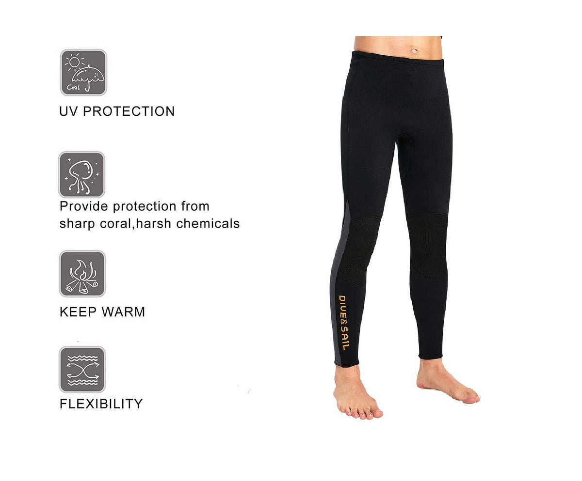 EUPTE 3mm Diving Wetsuit Pants Swimming Pants Leggings for Women Men (XL, Women)