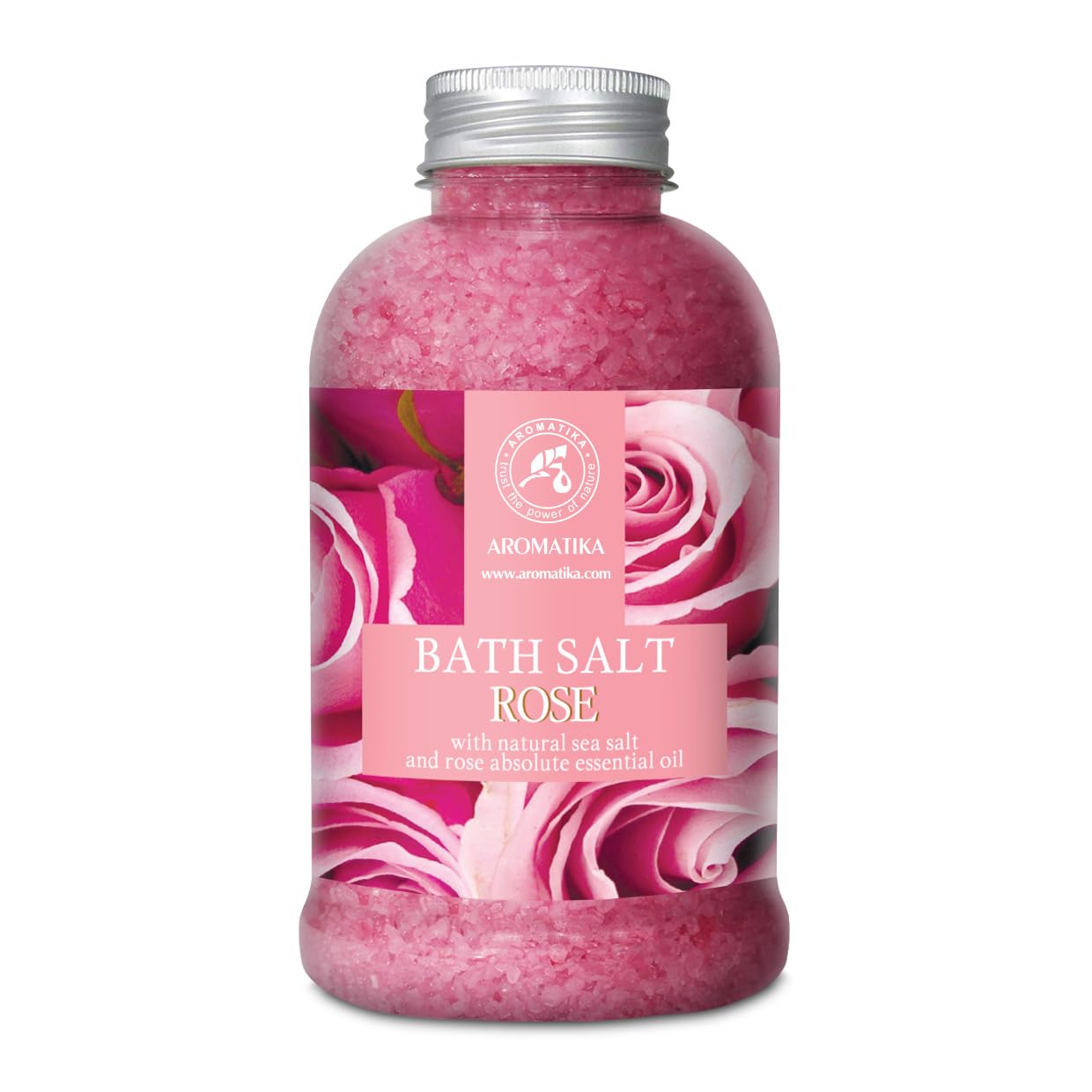 Rose Bath Salts 600g - Natural Rosewood Oil & Rose Extract - Best for Relaxing - Good Sleep - Beauty - Bathing - Body Care - Wellness - Relax -