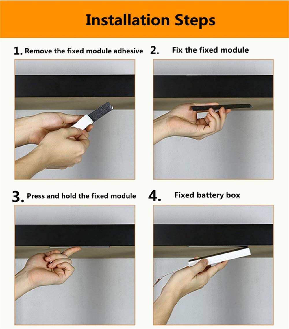 Battery Powered,Motion Sensor Led Light Strips Smart Night Light Motion Activated Led Strip Light for Room Cool White Light-5M / 16.4ft