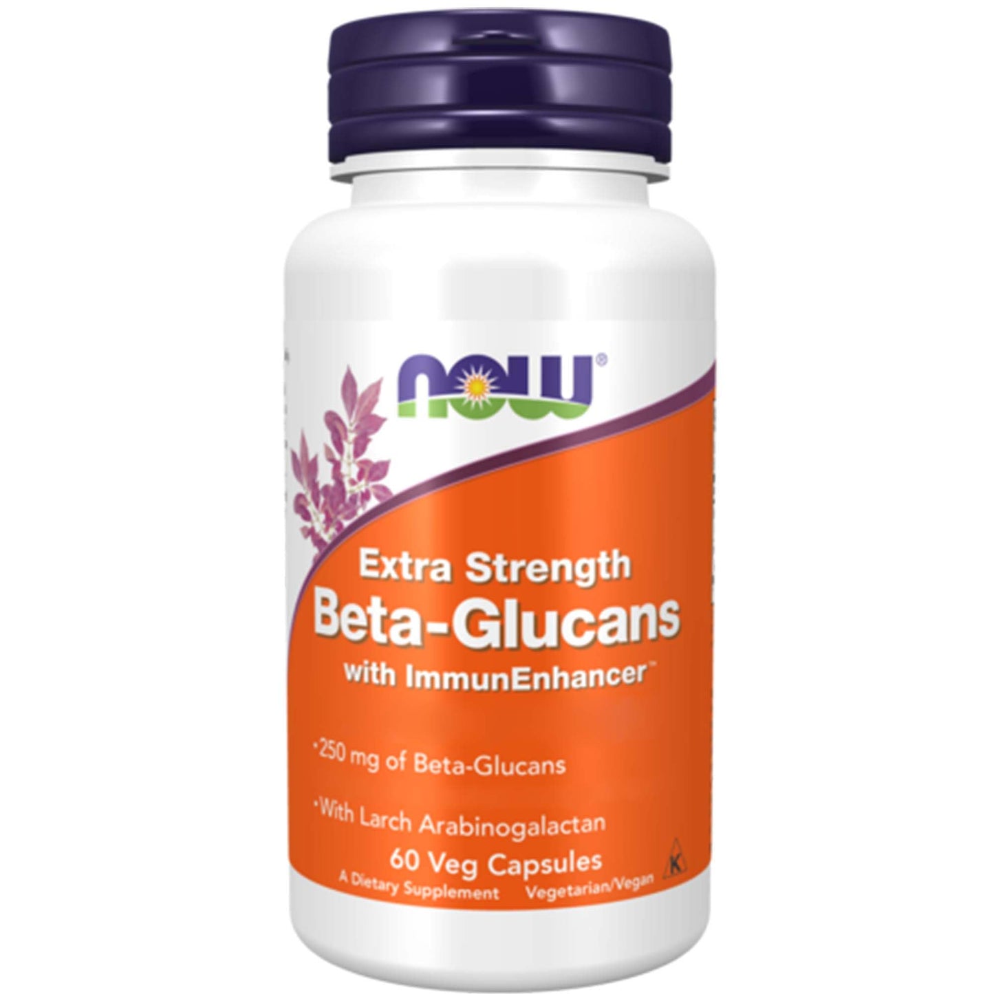 Now Foods, Extra Strength Beta-Glucans, 500mg, High-Dose, 60 Vegan Capsules, Vegetarian, SOYA-Free, Gluten-Free, GMO-Free