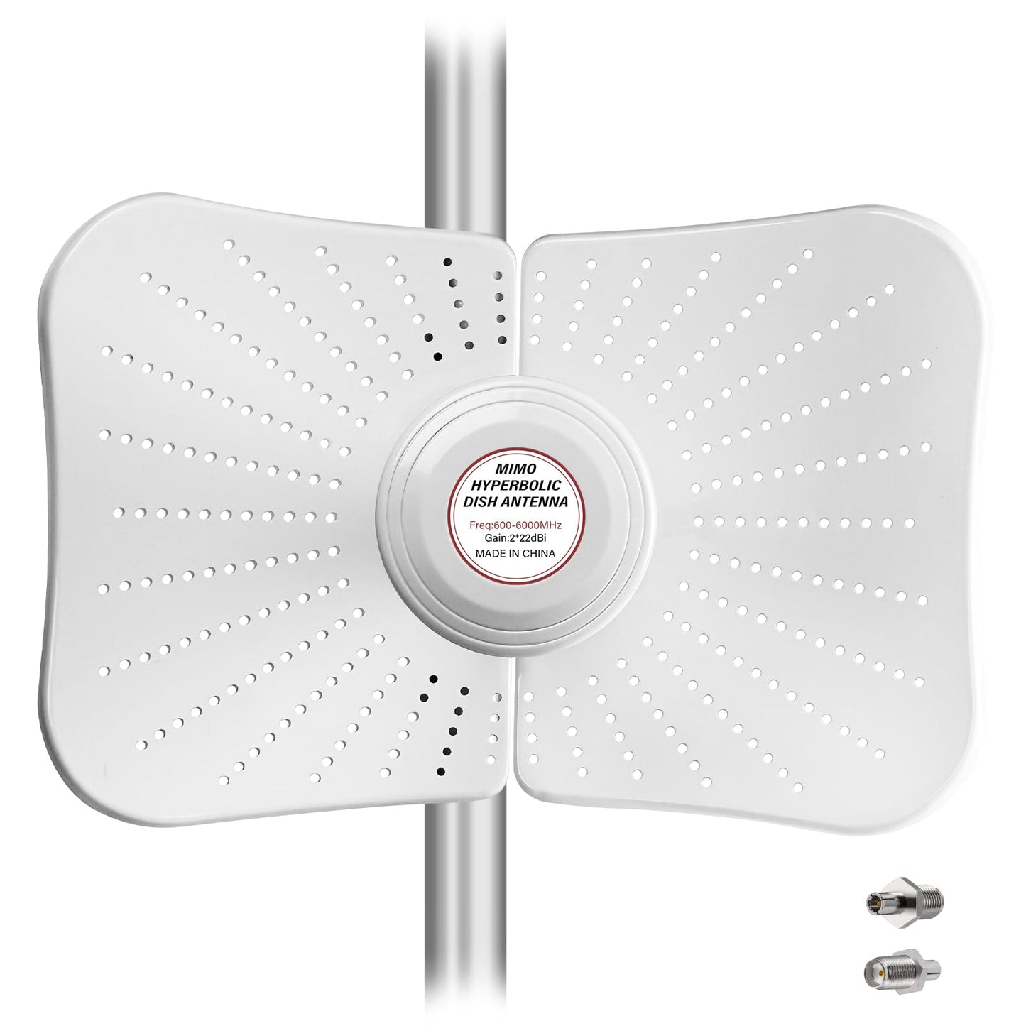 Greatzer 4G LTE 5G Antenna Outdoor Dual Band, 600-6000MHz Up to 22 DBI Gain Compatible Signal Directional MIMO Router External Antenna SMA / TS9, 2 x