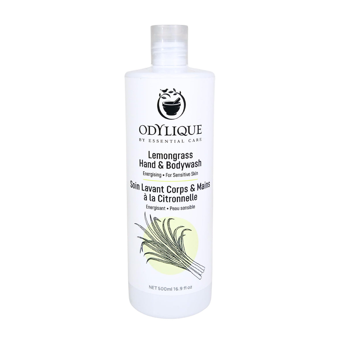 Odylique Lemongrass Hand & Body Wash 500ml | Vegan, Organic & 100% Natural | Sulphate Free