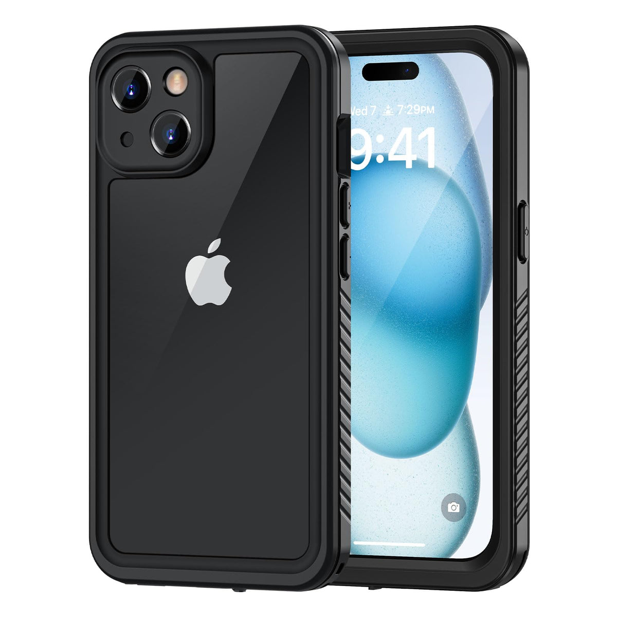 Lanhiem for iPhone 15 Case, IP68 Waterproof Dustproof Shockproof 15 Cases with Built-in Screen Protector, Full Body Sealed Protective Front and Back