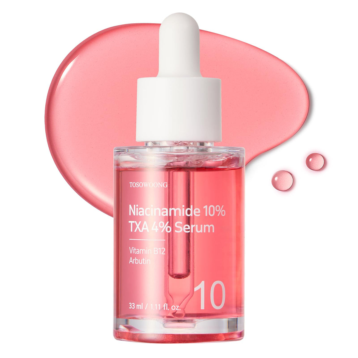 TOSOWOONG Niacinamide 10% + Tranexamic Acid 4% Serum, Arbutin 2%, Hyaluronic Acid, TXA Facial Serum, Hydrating Facial Serum for Smooth and