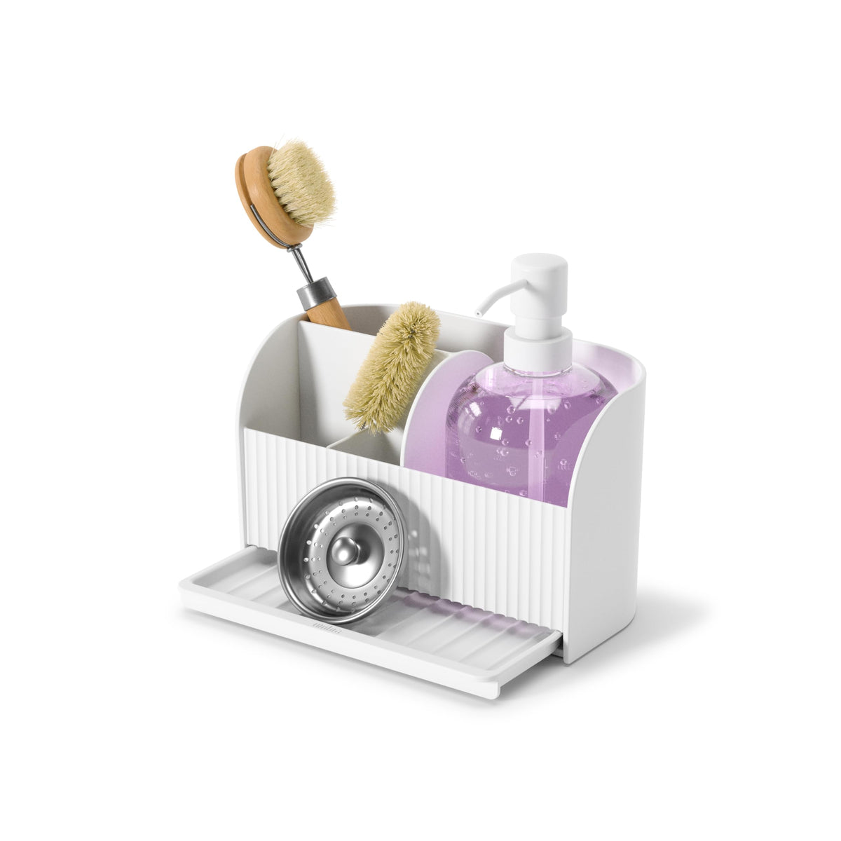 Umbra Sling Sink Caddy and Soap Pump, White
