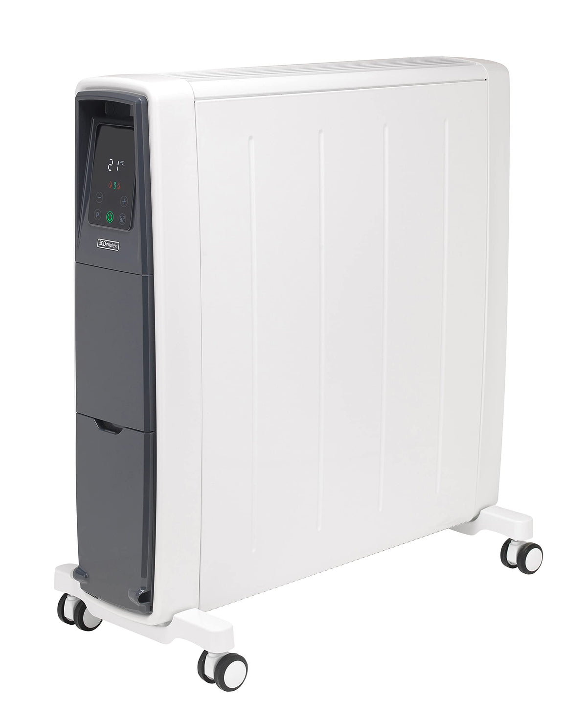 Dimplex FUTM2CE FuturRad 2kW Portable Digital Radiator, Quiet Oil Free Smart Column Heater, Freestanding Electric Plug In Compact Electric Eco Heater