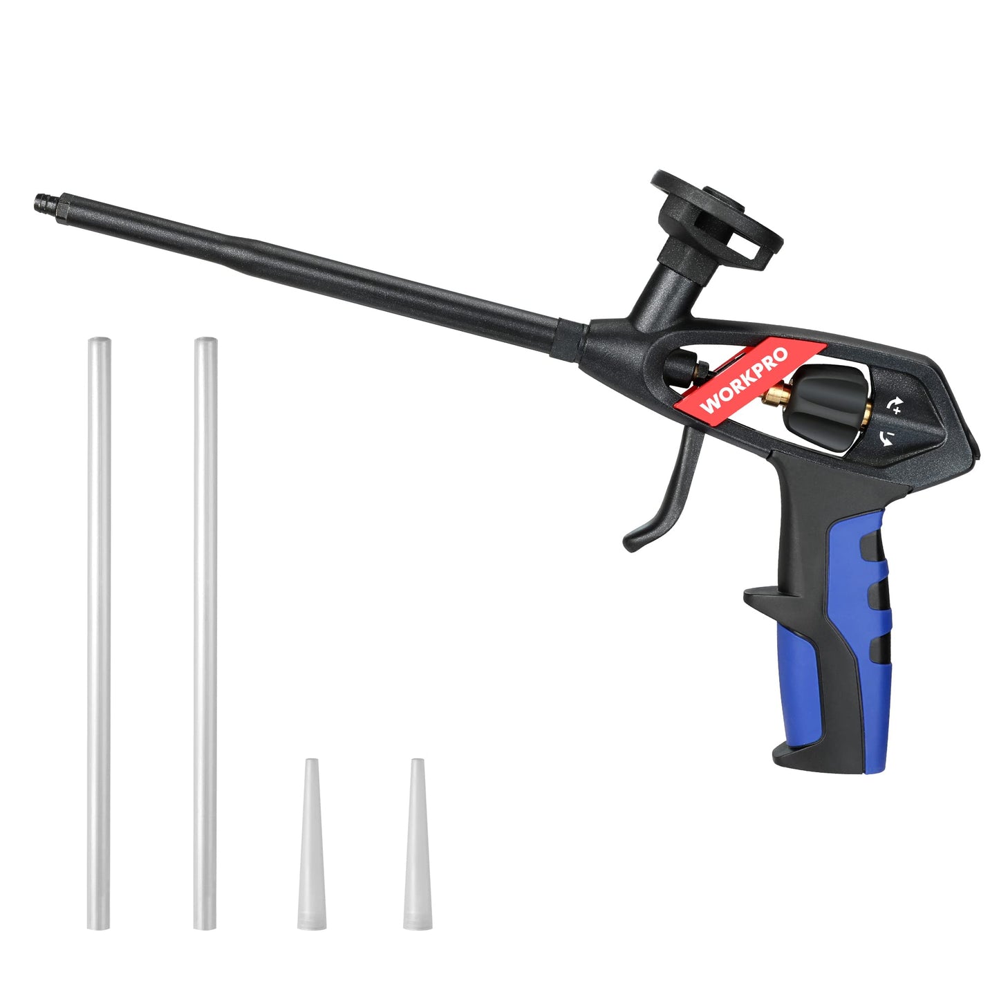 WORKPRO Foam Gun, Professional Foaming Gun, PU Expanding Foam Spray Gun Sealant Dispensing, Heavy Duty Spray Application Gun for Caulking, Filling &